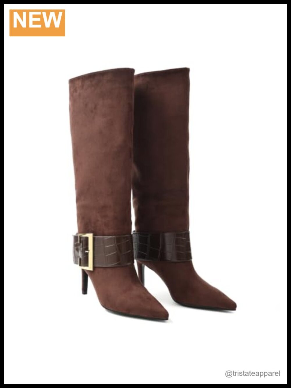 Shoe'N Tale Knee High Boots Women's Pointed Toe Stiletto Heel